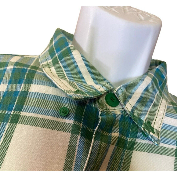 Duluth Trading Co Mens XL Plaid Button Down Long Sleeve Cotton Blend Shirt - Picture 7 of 9